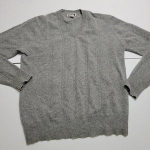 Jon Hatmaker Cardigan Mens Store Large Grey Lambswool Long Sleeve Sweater
